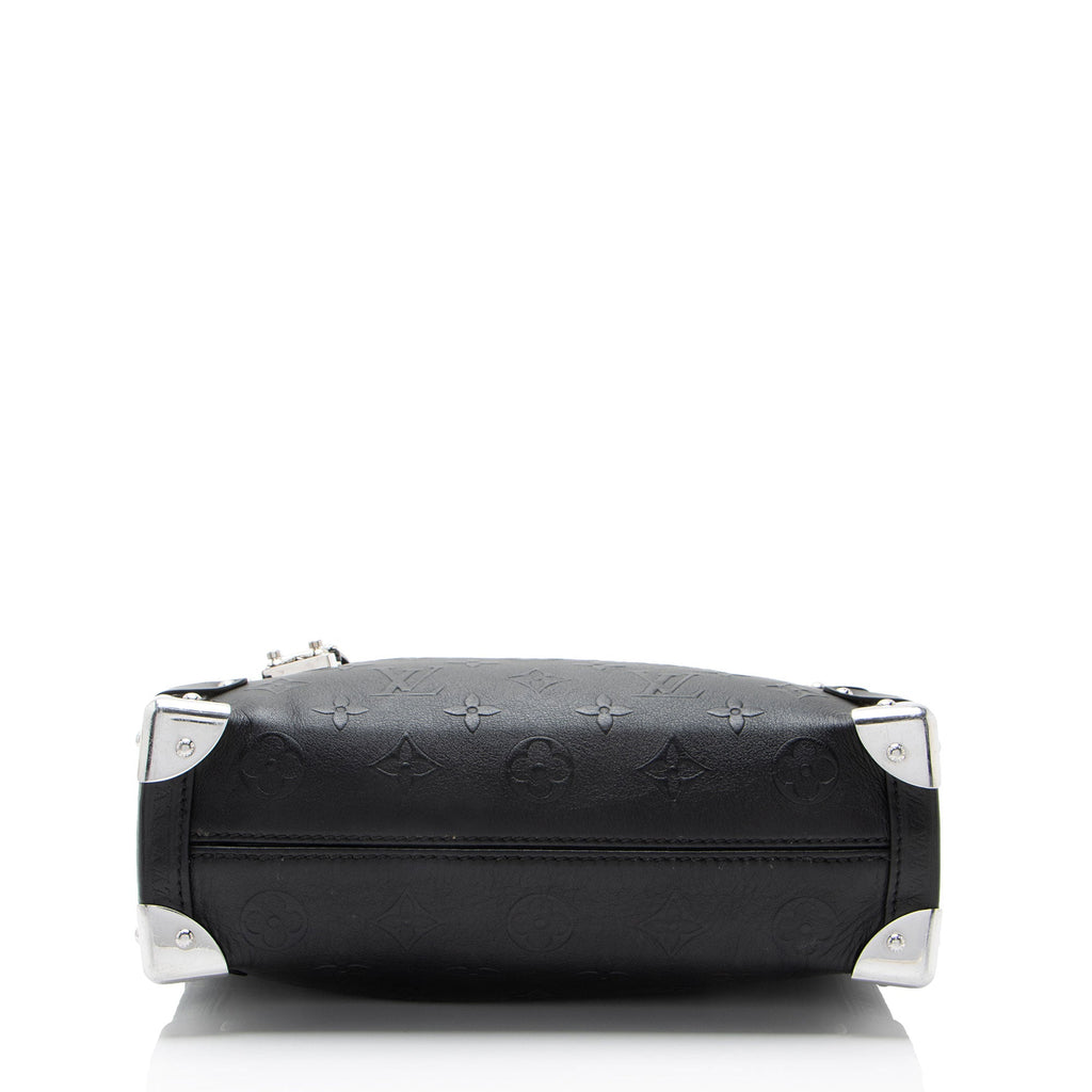 Louis Vuitton Debossed Calfskin Monogram Side Trunk PM Shoulder Bag