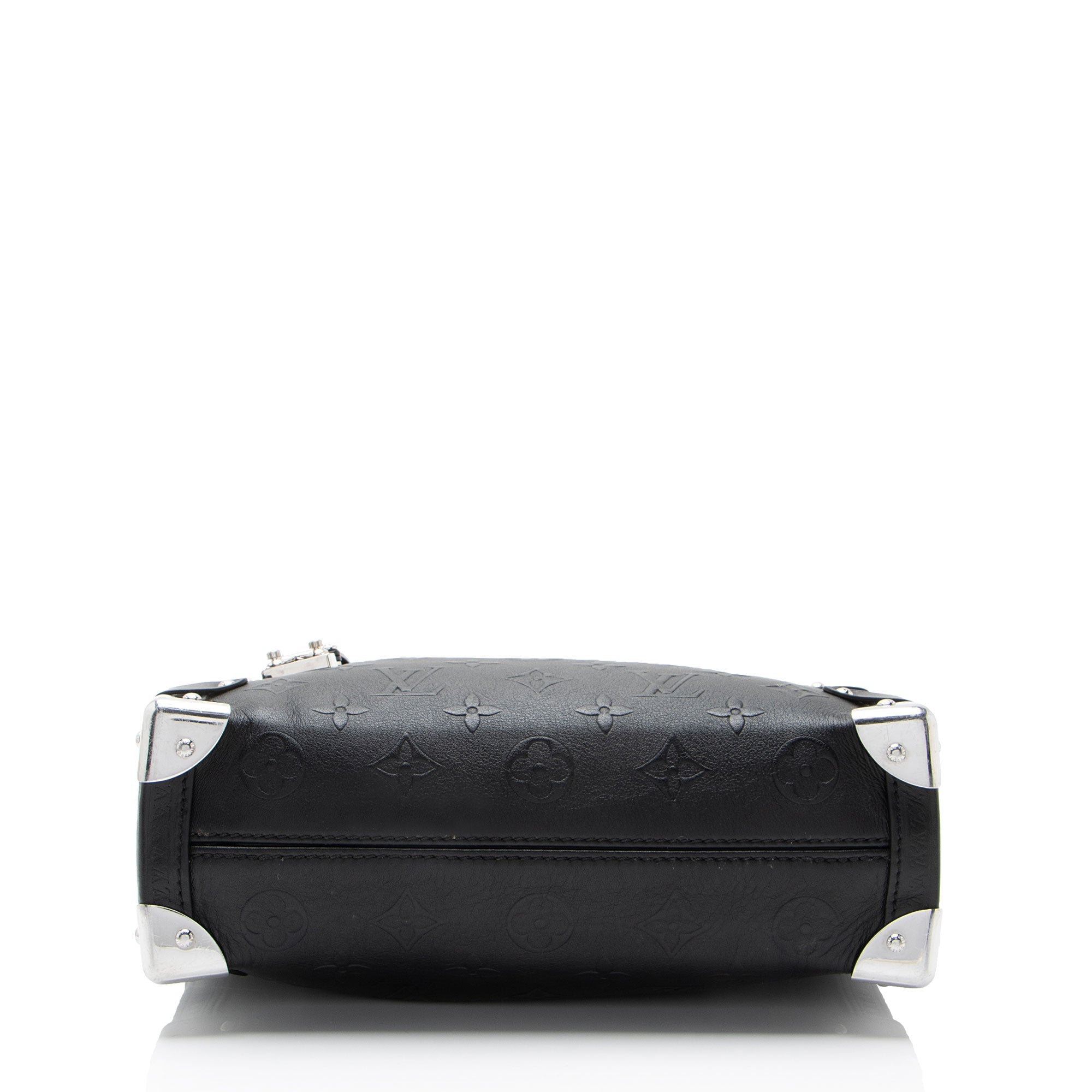 Louis Vuitton Debossed Calfskin Monogram Side Trunk PM Shoulder Bag