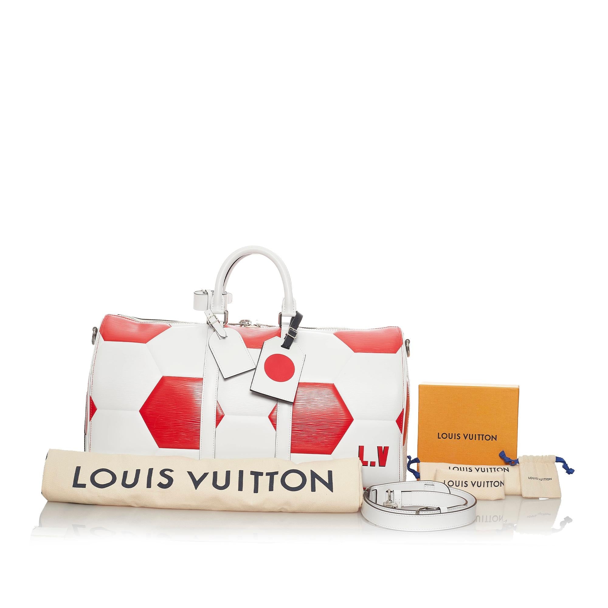 Louis Vuitton Epi FIFA World Cup Keepall Bandouliere 50 (SHG-31447)