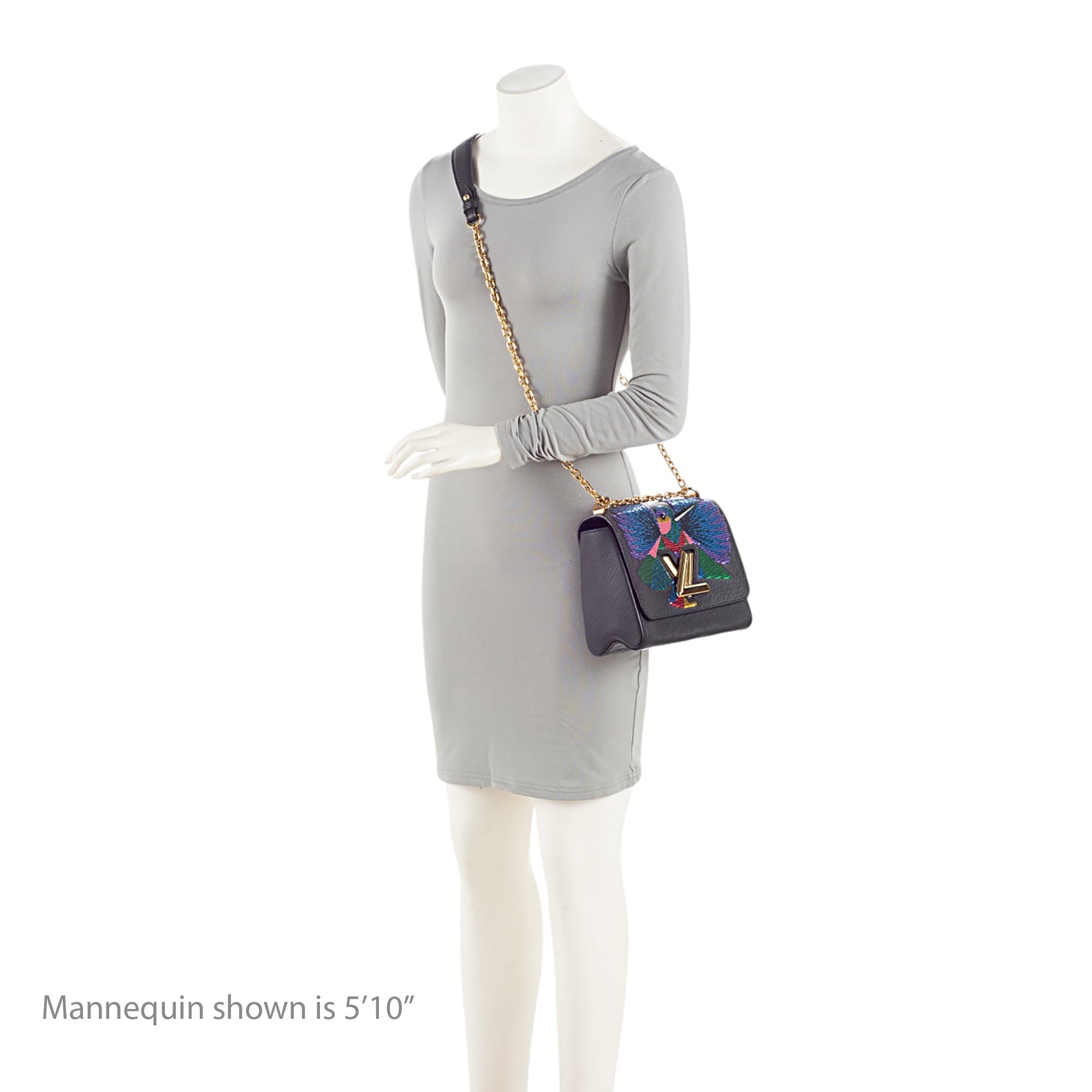 Louis Vuitton Epi Leather Sequin Bird Twist MM Shoulder Bag (SHF-r3Hlp2)