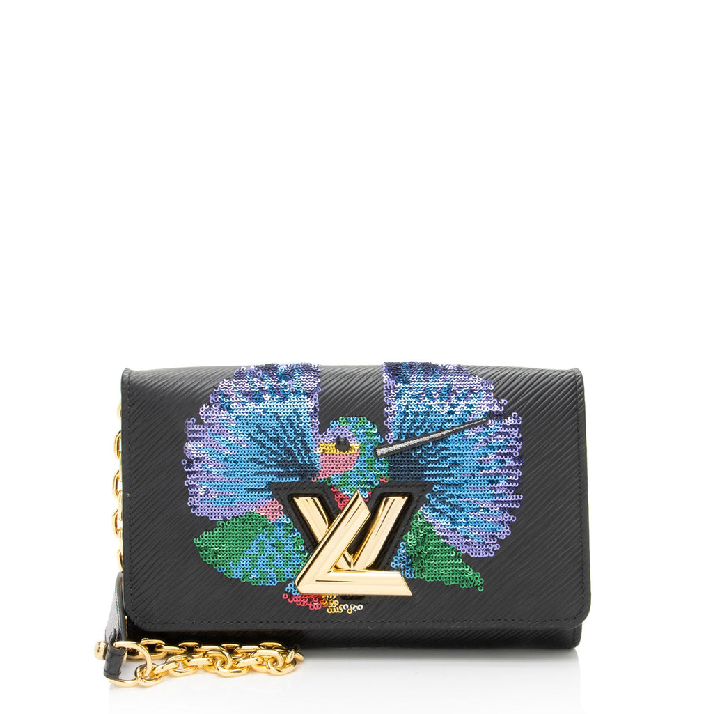 Louis Vuitton Epi Leather Sequin Hummingbird Twist Chain Wallet