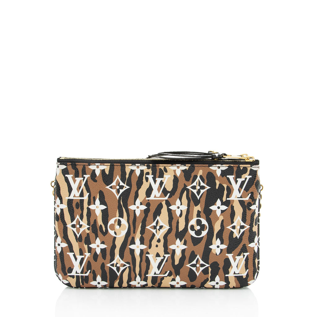 Louis Vuitton Giant Monogram Canvas Jungle Double Zip Pochette