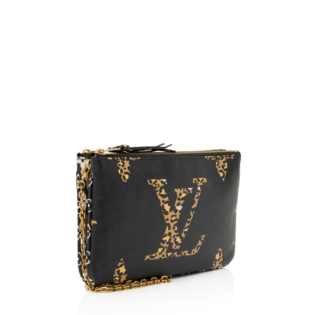 Louis Vuitton Giant Monogram Canvas Jungle Double Zip Pochette