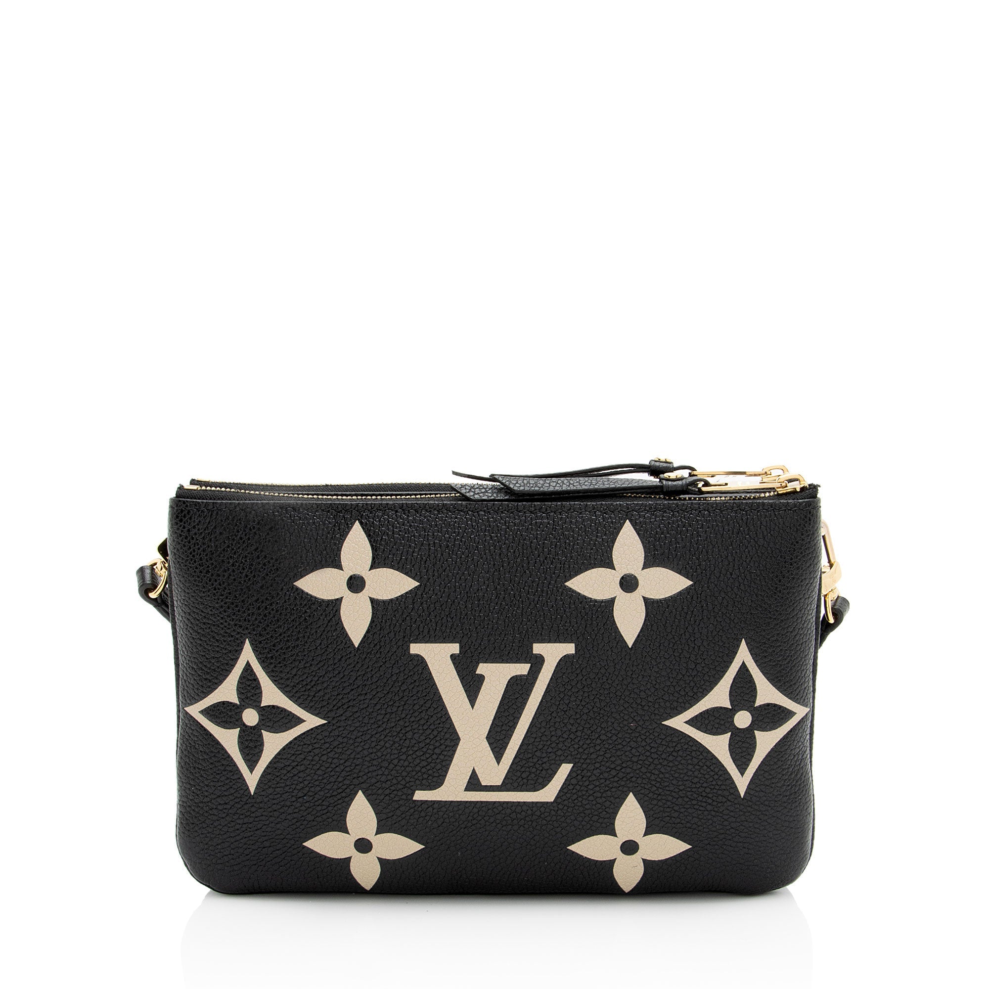 Louis Vuitton Giant Monogram Empreinte Bicolor Double Zip Pochette