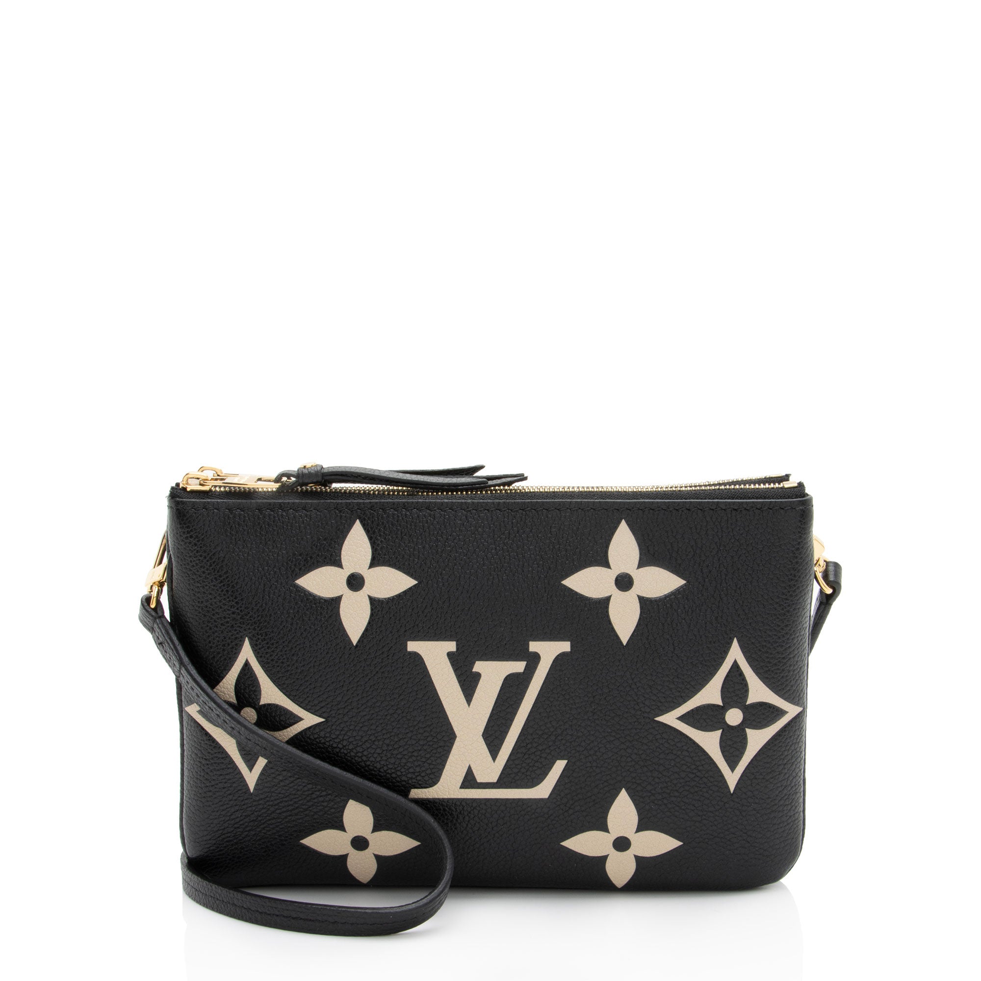 Louis Vuitton Giant Monogram Empreinte Bicolor Double Zip Pochette