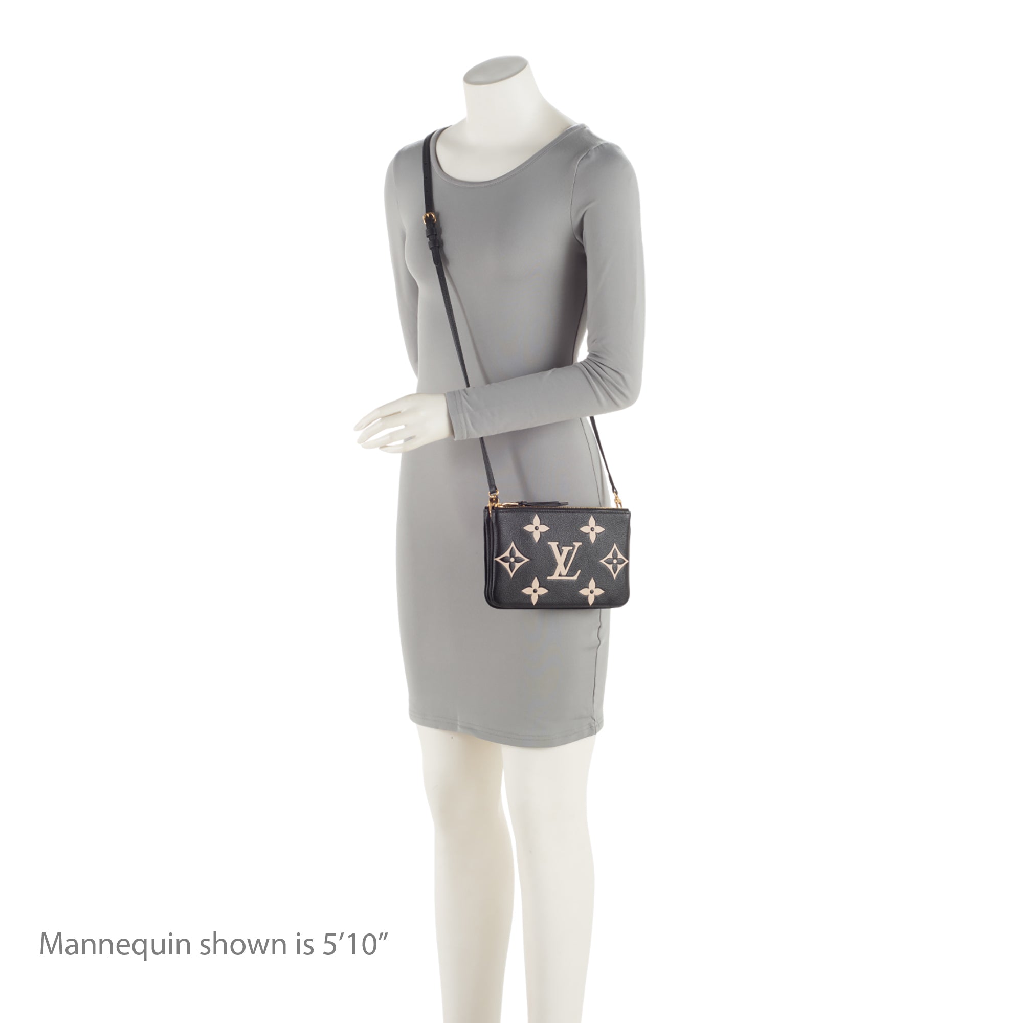 Louis Vuitton Giant Monogram Empreinte Bicolor Double Zip Pochette
