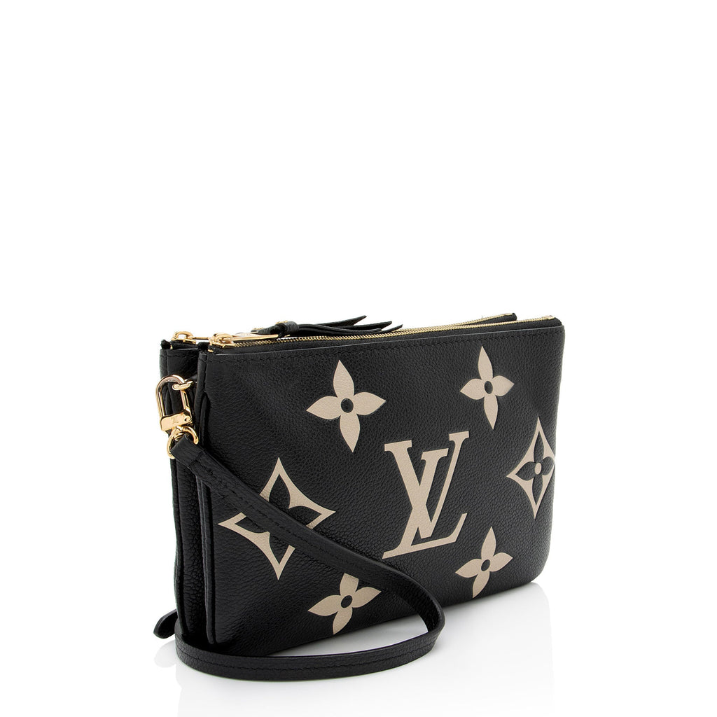 Louis Vuitton Giant Monogram Empreinte Bicolor Double Zip Pochette