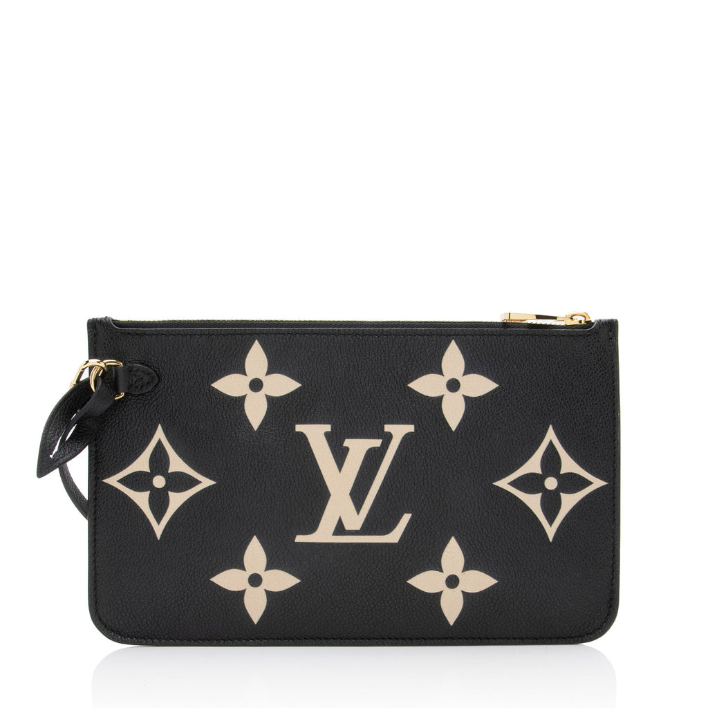 Louis Vuitton Giant Monogram Empreinte Bicolor Neverfull MM Pochette