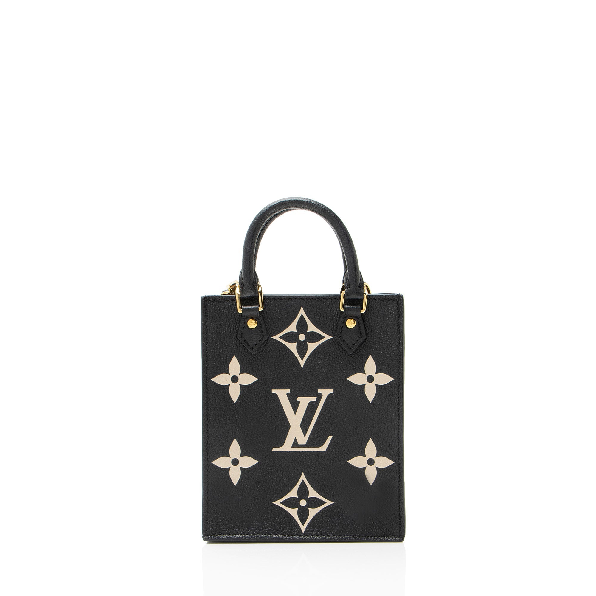 Louis Vuitton Giant Monogram Empreinte Bicolor Petit Sac Plat Shoulder Bag