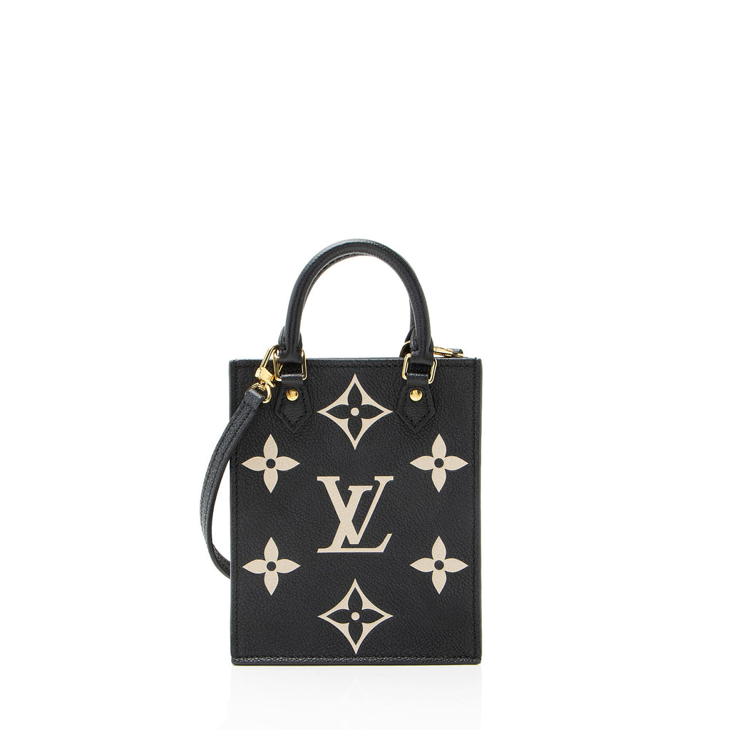 Louis Vuitton Giant Monogram Empreinte Bicolor Petit Sac Plat Shoulder Bag