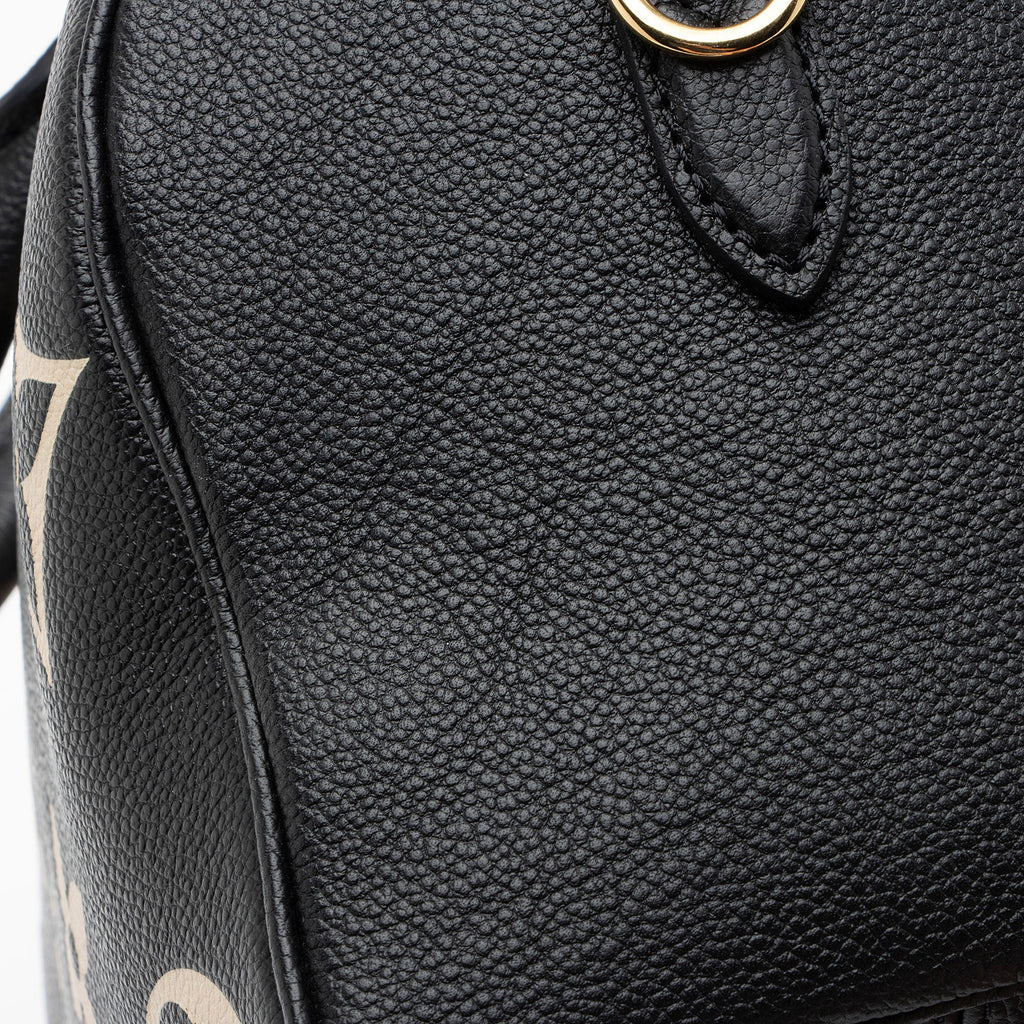 Louis Vuitton Giant Monogram Empreinte Bicolor Speedy Bandouliere 25 Satchel