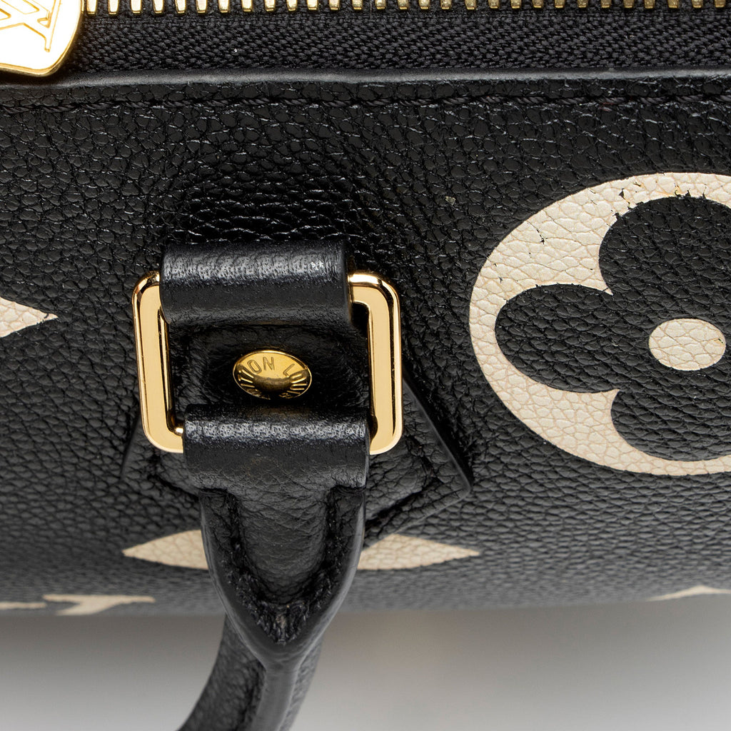 Louis Vuitton Giant Monogram Empreinte Bicolor Speedy Bandouliere 25 Satchel