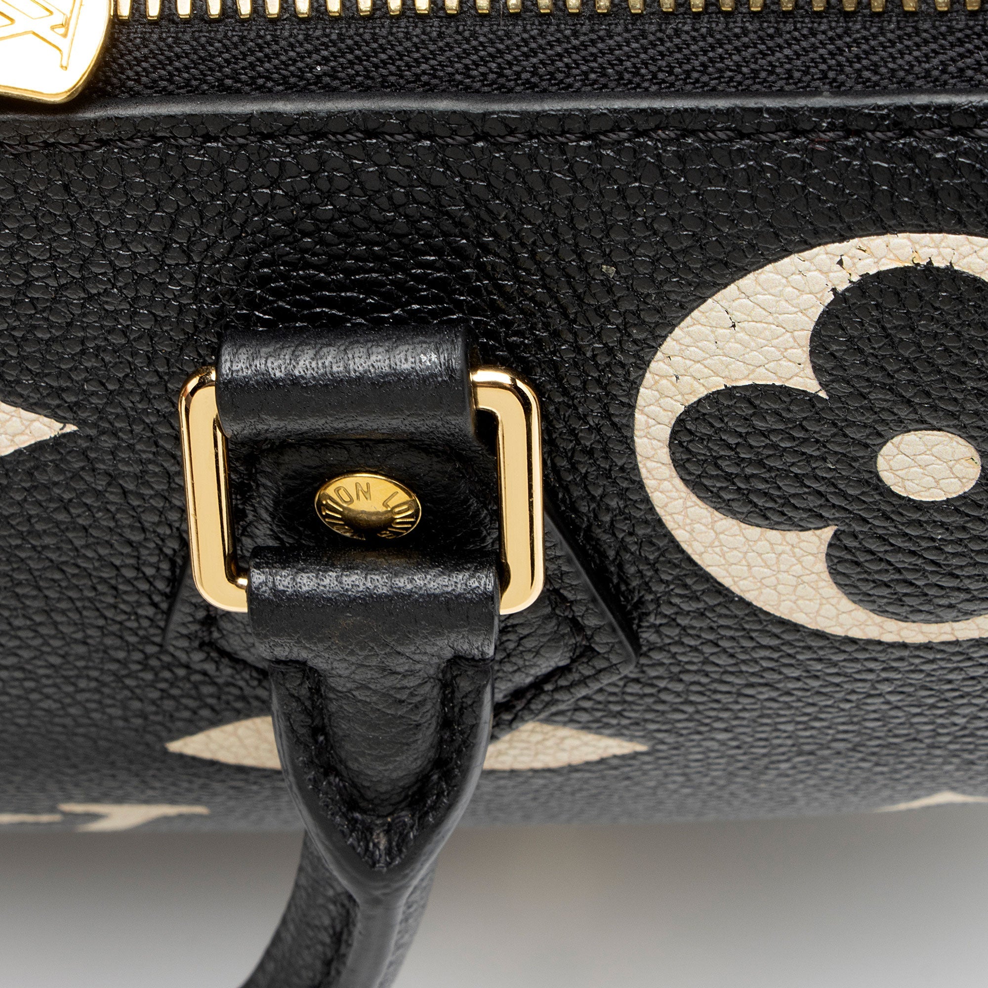 Louis Vuitton Giant Monogram Empreinte Bicolor Speedy Bandouliere 25 Satchel