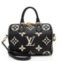 Louis Vuitton Giant Monogram Empreinte Bicolor Speedy Bandouliere 25 Satchel