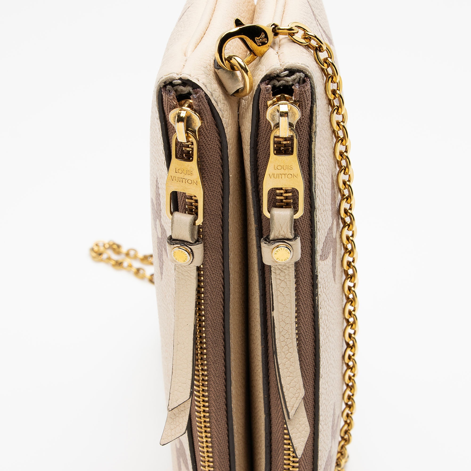 Louis Vuitton Giant Monogram Empreinte Double Zip Pochette (SHF-tJwkDt)