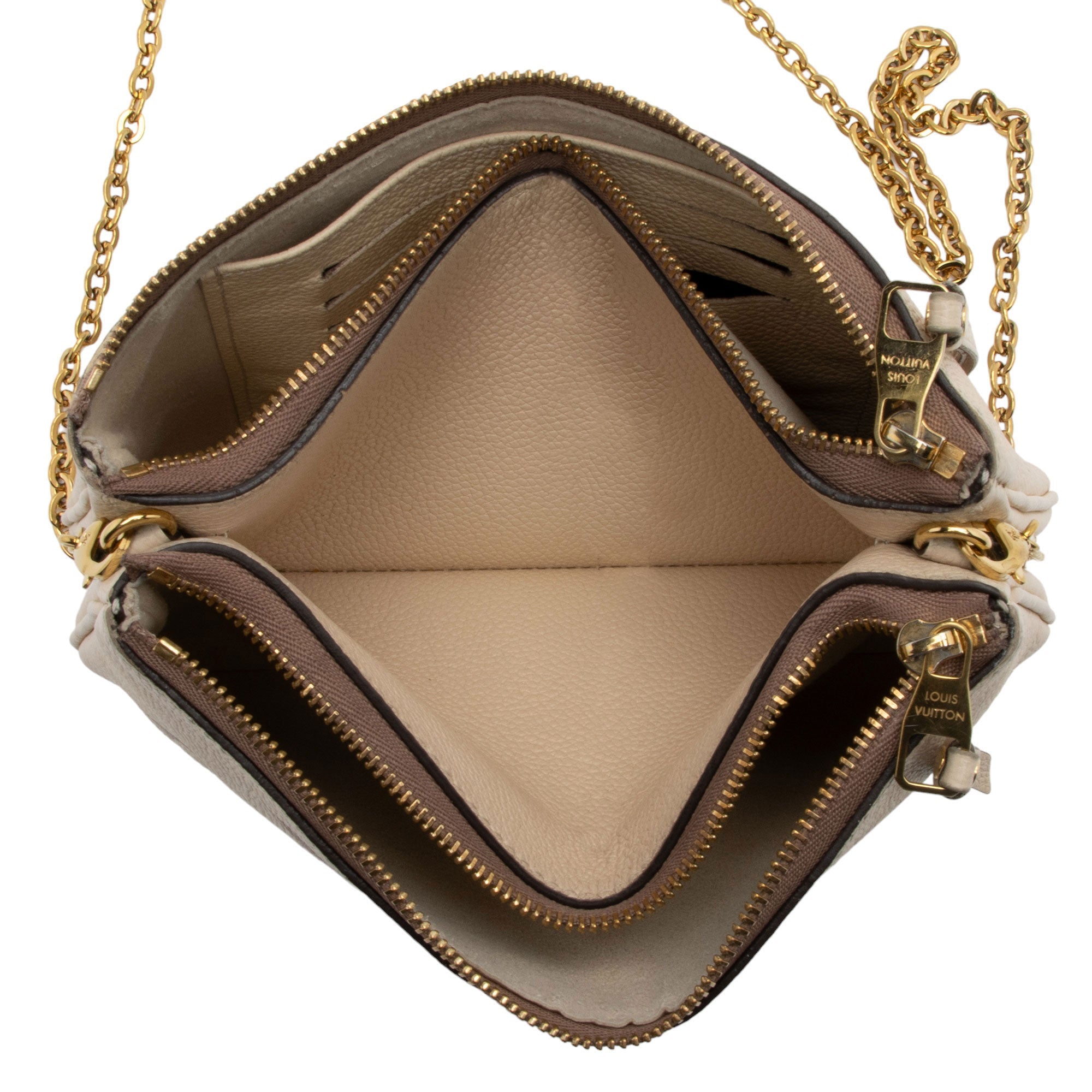 Louis Vuitton Giant Monogram Empreinte Double Zip Pochette (SHF-tJwkDt)