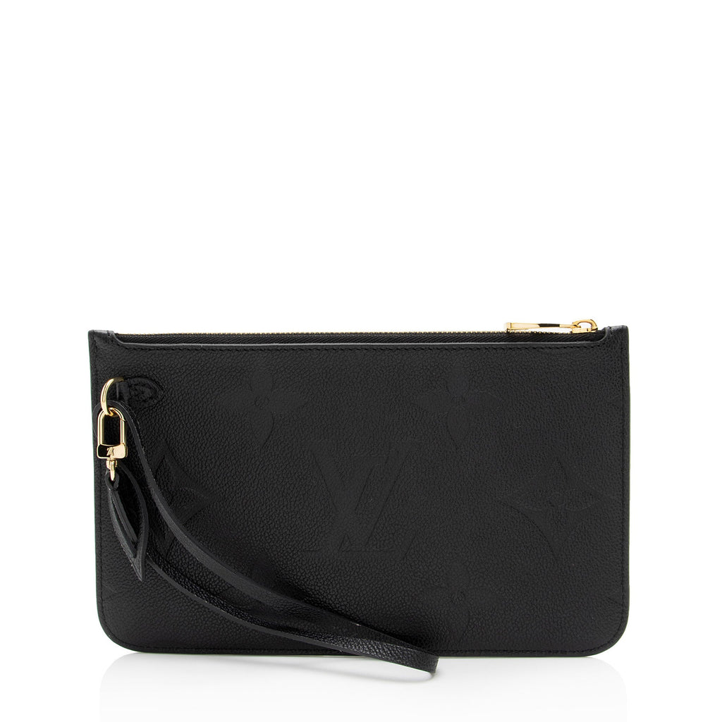 Louis Vuitton Giant Monogram Empreinte Neverfull MM Pochette (SHF-HFLcCt)