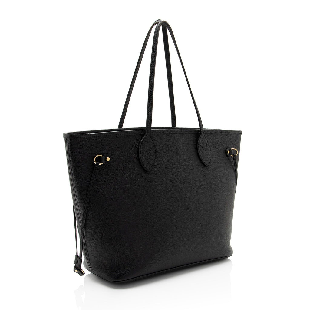 Louis Vuitton Giant Monogram Empreinte Neverfull MM Tote (SHF-8RMBWU)