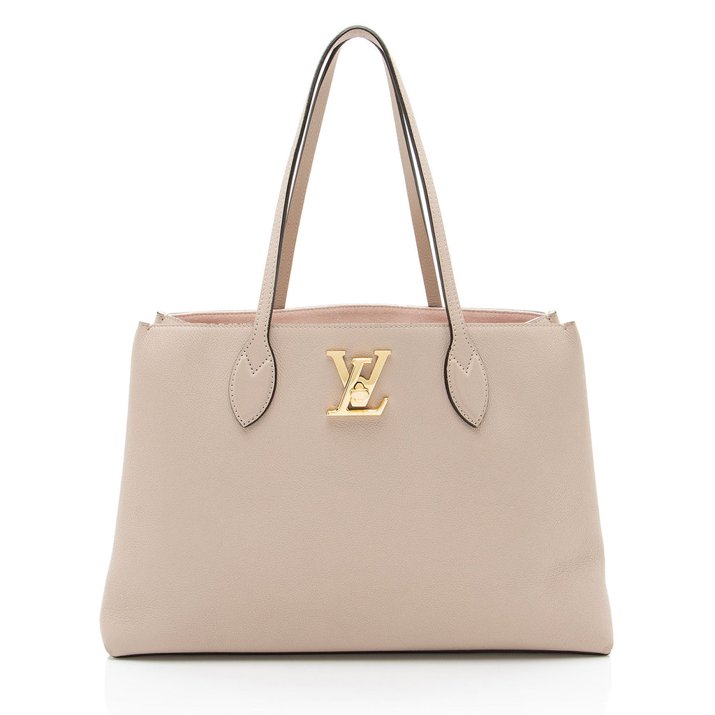 Louis Vuitton Grained Calfskin Lockme Shopper Tote