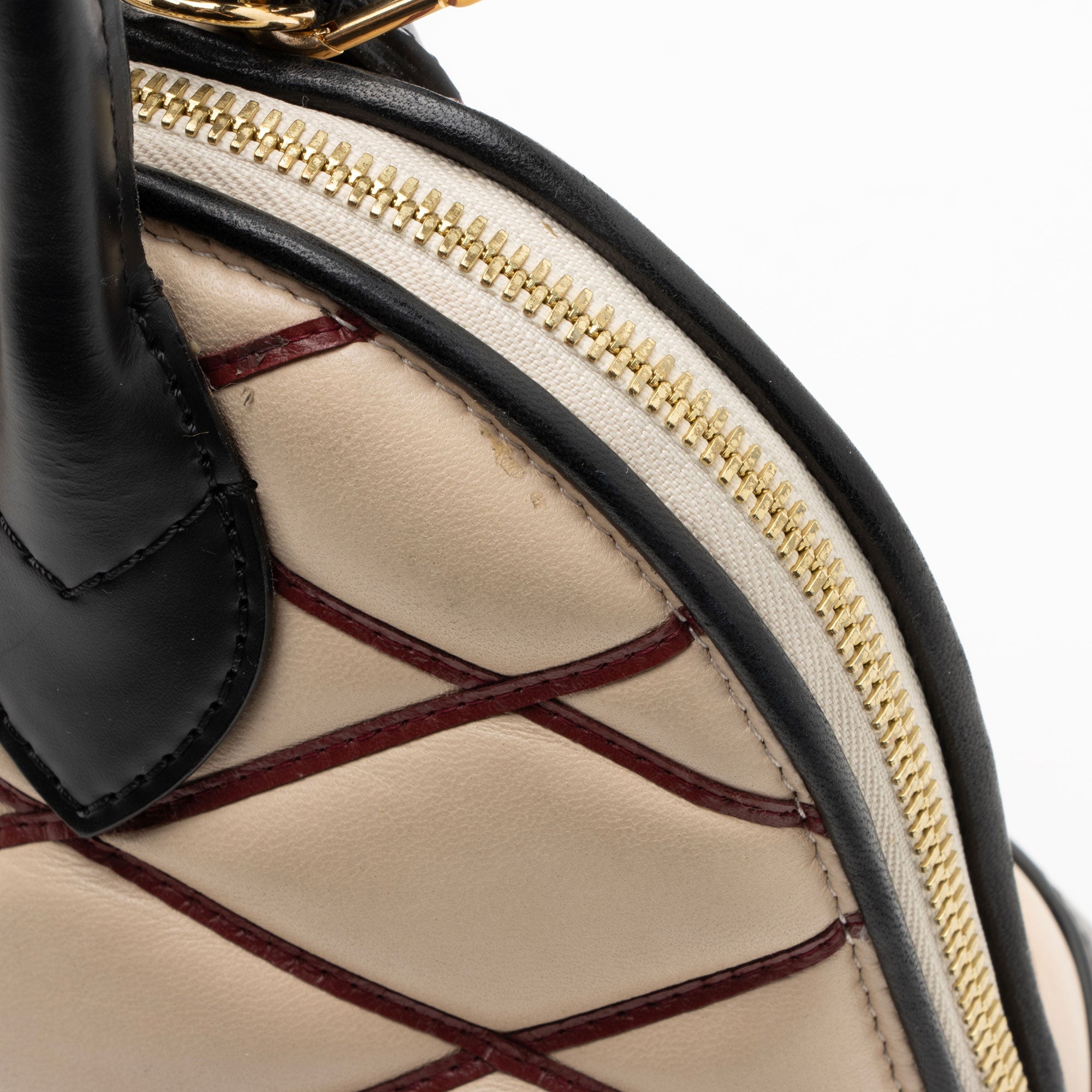 Louis Vuitton Lambskin Malletage Alma BB Satchel
