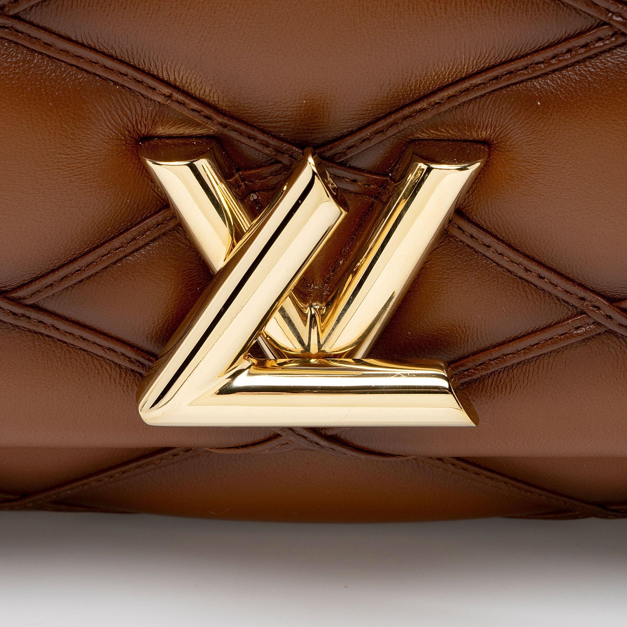 Louis Vuitton Lambskin Malletage GO-14 MM Top Handle (SHF-vVtcbn)