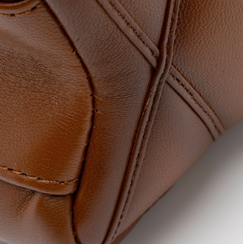 Louis Vuitton Lambskin Malletage GO-14 MM Top Handle (SHF-vVtcbn)