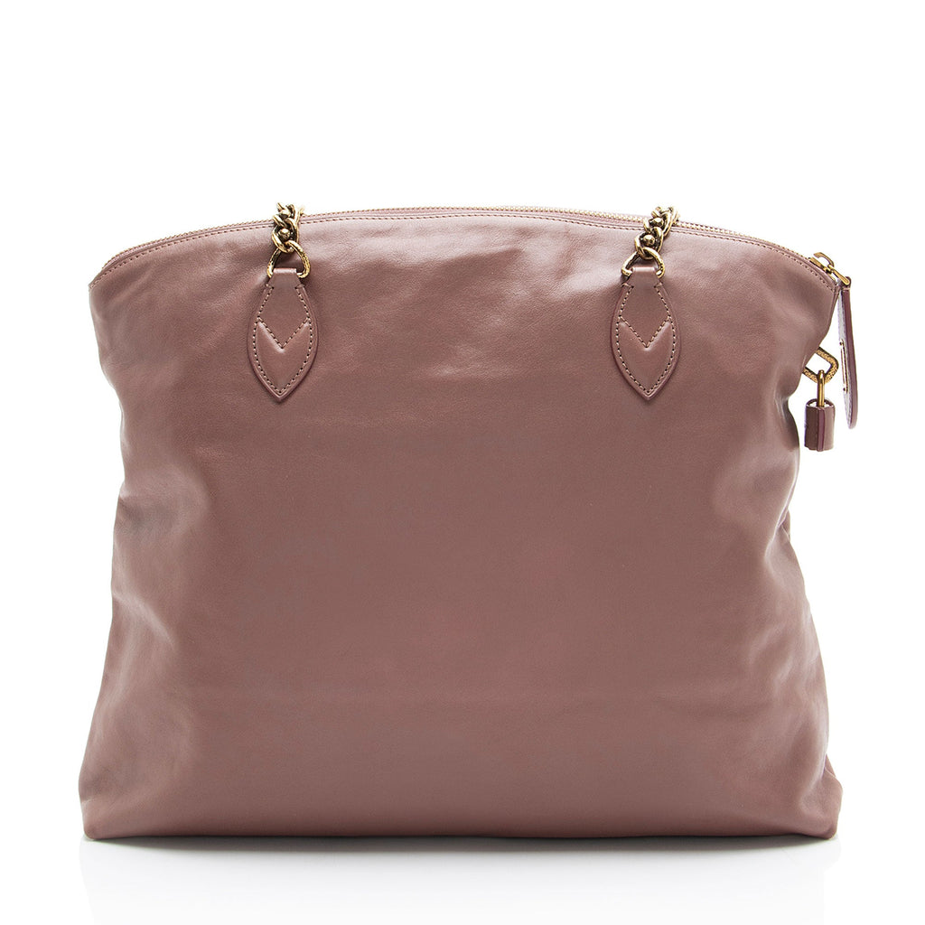 Louis Vuitton Leather Boudoir Lockit Chain Shoulder Bag