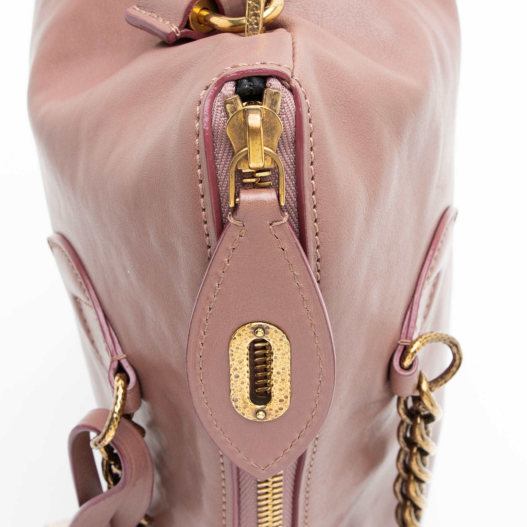 Louis Vuitton Leather Boudoir Lockit Chain Shoulder Bag