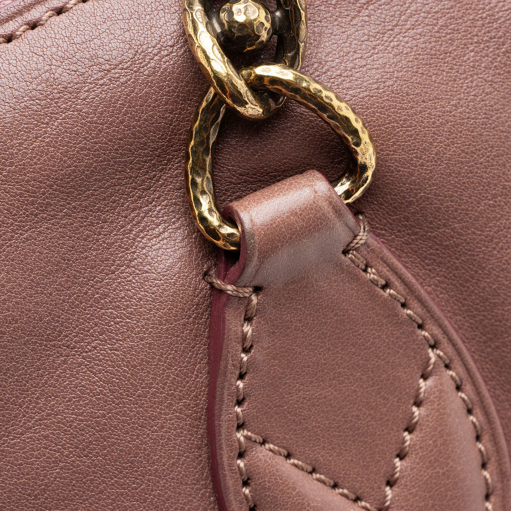 Louis Vuitton Leather Boudoir Lockit Chain Shoulder Bag