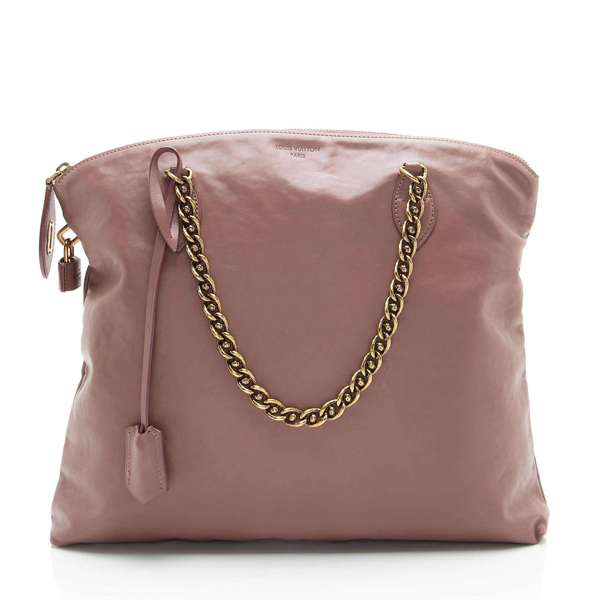 Louis Vuitton Leather Boudoir Lockit Chain Shoulder Bag