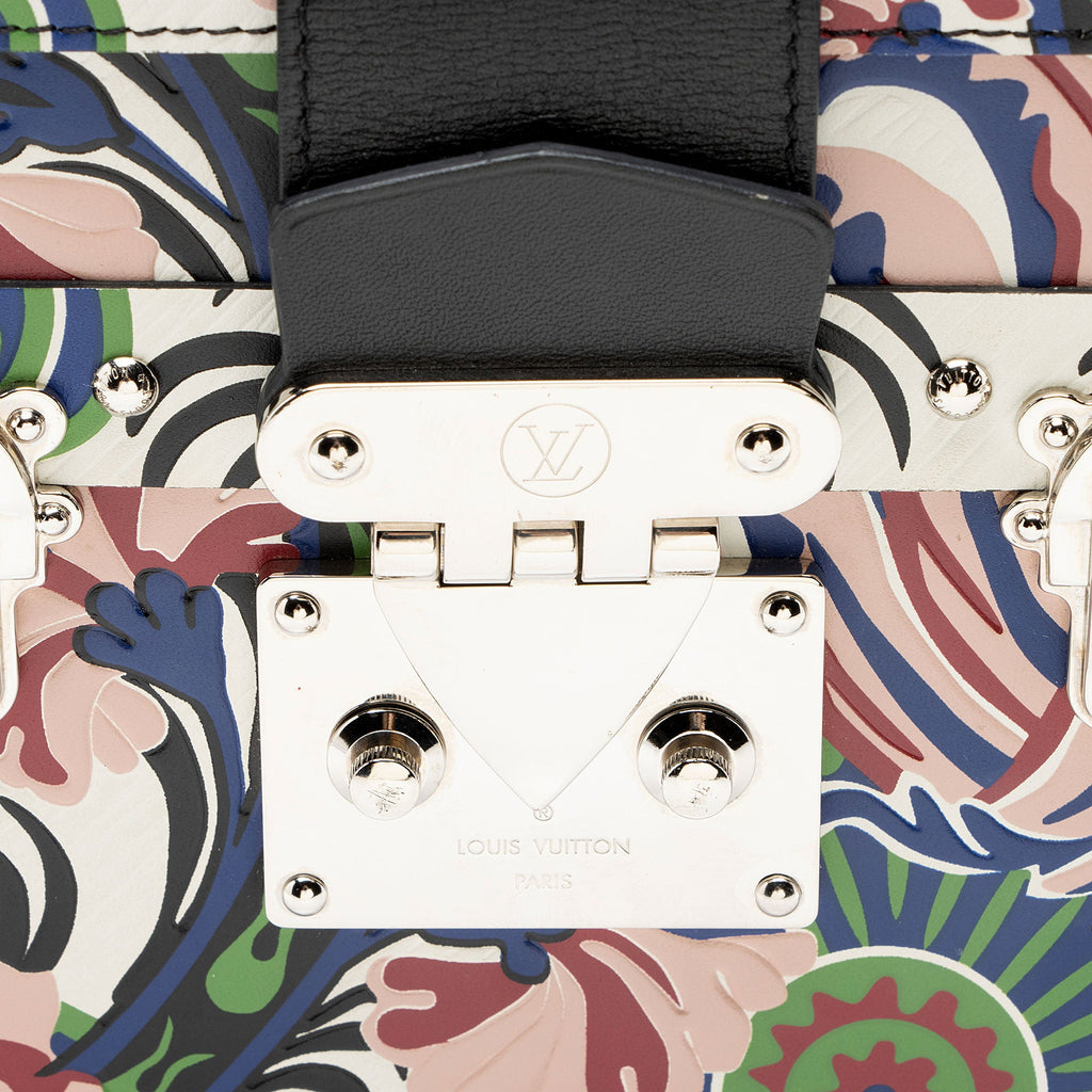 Louis Vuitton Leather Floral Petite Malle Bag