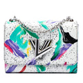 Louis Vuitton Leather Splash Print Twist MM