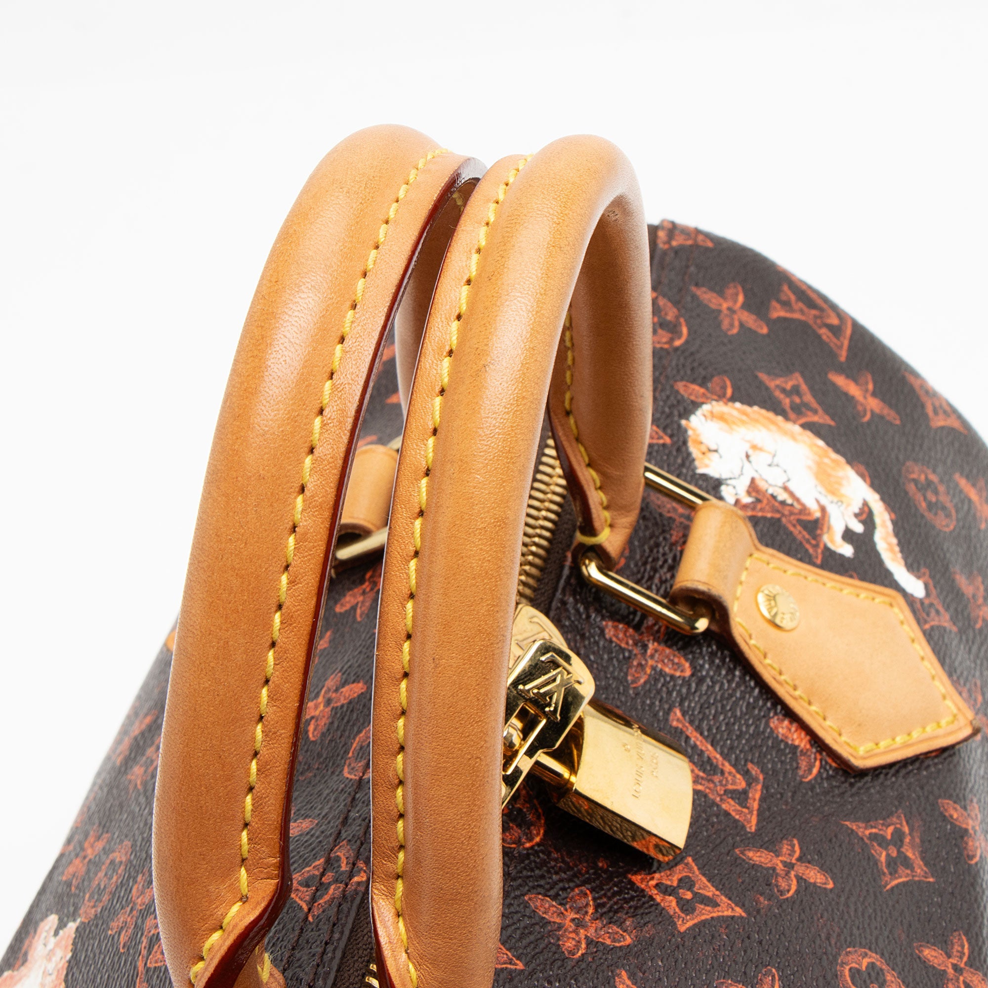 Louis Vuitton Limited Edition Catogram Canvas Speedy Bandouliere 30 Satchel