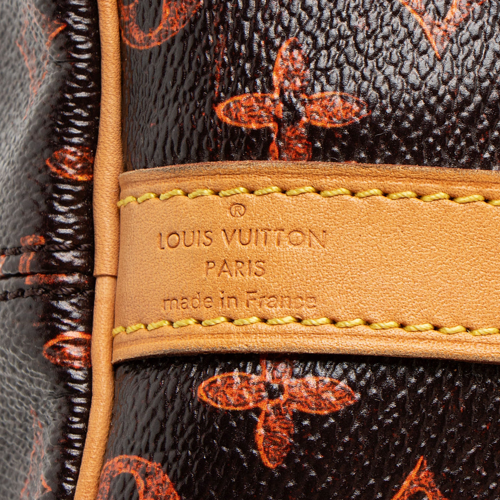 Louis Vuitton Limited Edition Catogram Canvas Speedy Bandouliere 30 Satchel