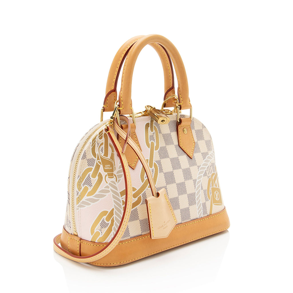 Louis Vuitton Limited Edition Damier Azur Nautical Alma BB Satchel