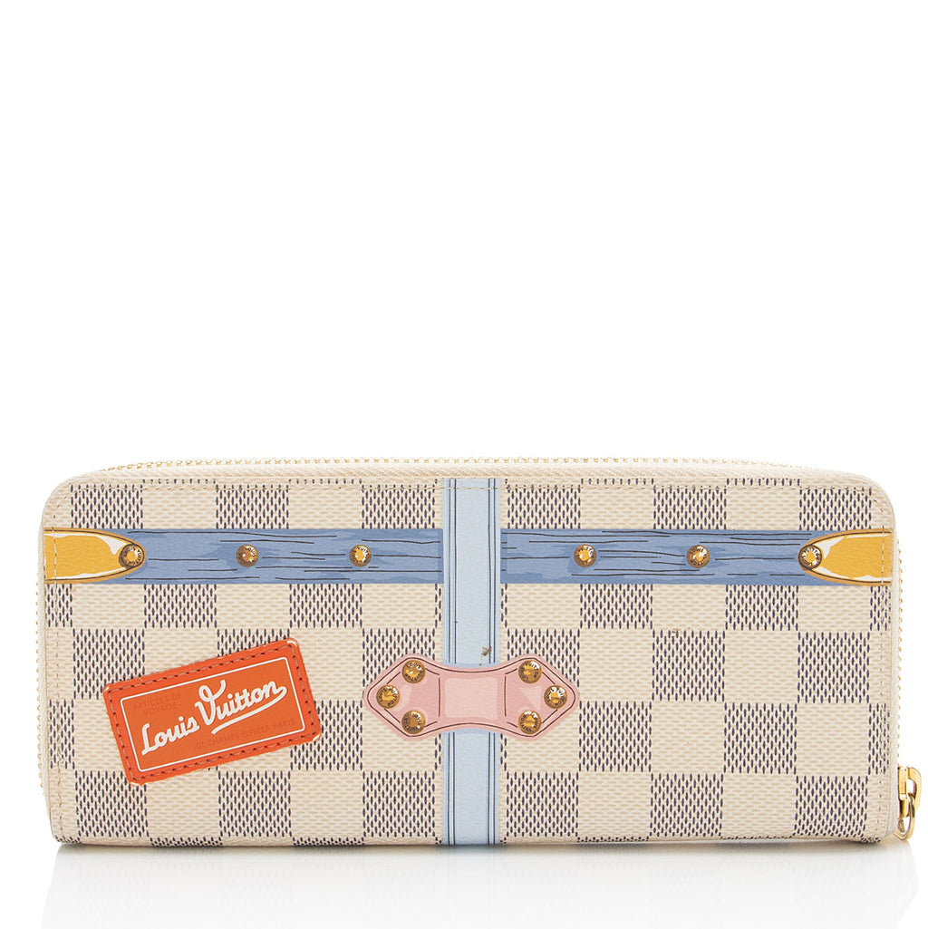 Louis Vuitton Limited Edition Damier Azur Summer Trunk Clemence Wallet