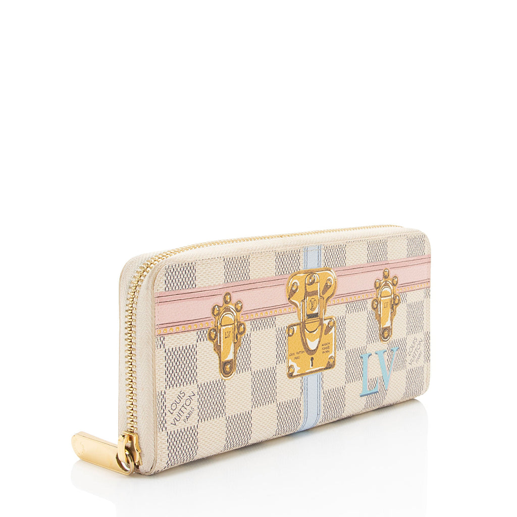 Louis Vuitton Limited Edition Damier Azur Summer Trunk Clemence Wallet
