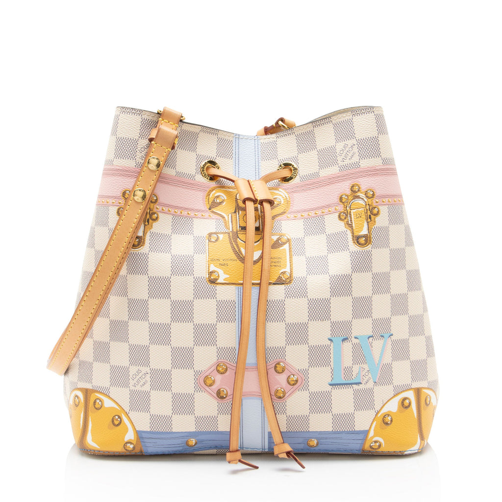 Louis Vuitton Limited Edition Damier Azur Summer Trunk Neonoe MM Shoulder Bag