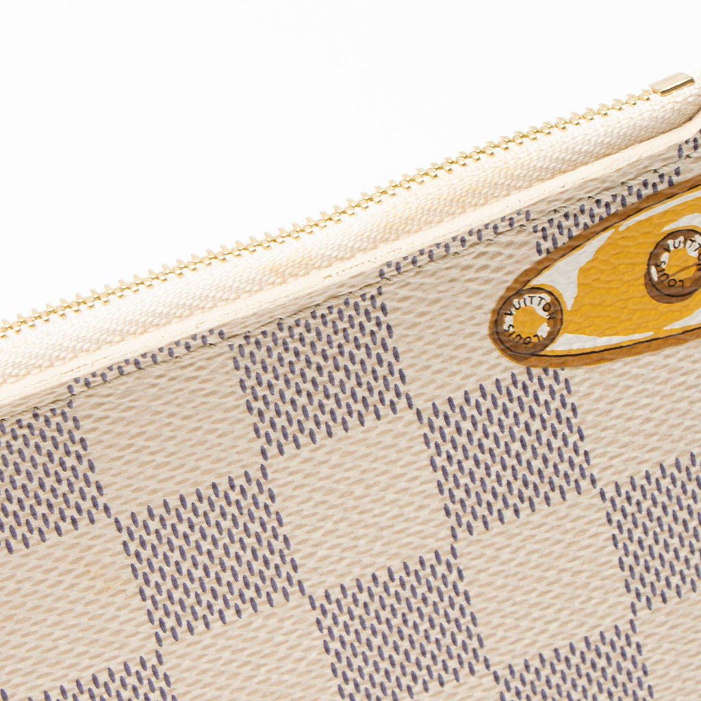 Louis Vuitton Limited Edition Damier Azur Summer Trunk Neverfull MM Pochette