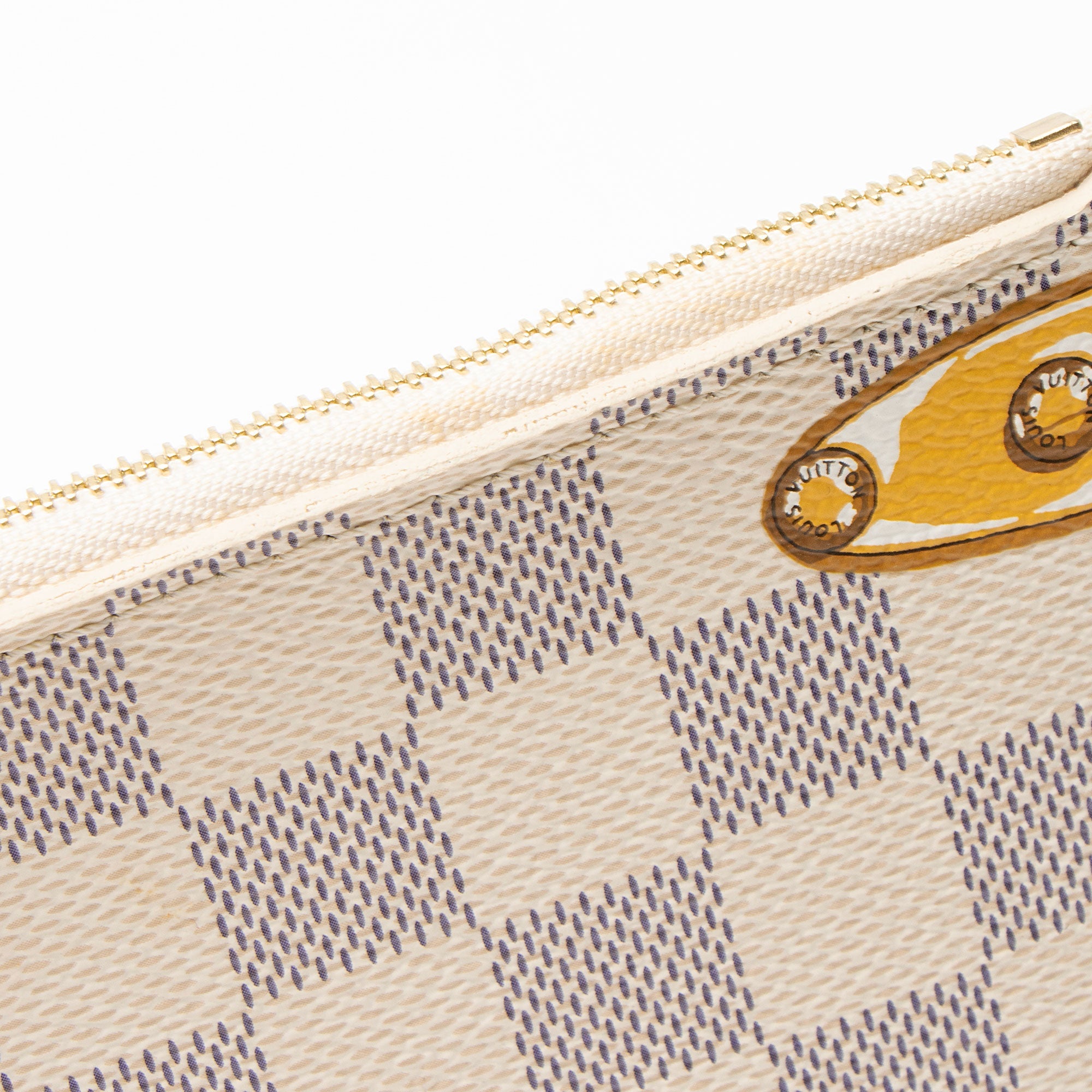 Louis Vuitton Limited Edition Damier Azur Summer Trunk Neverfull MM Pochette