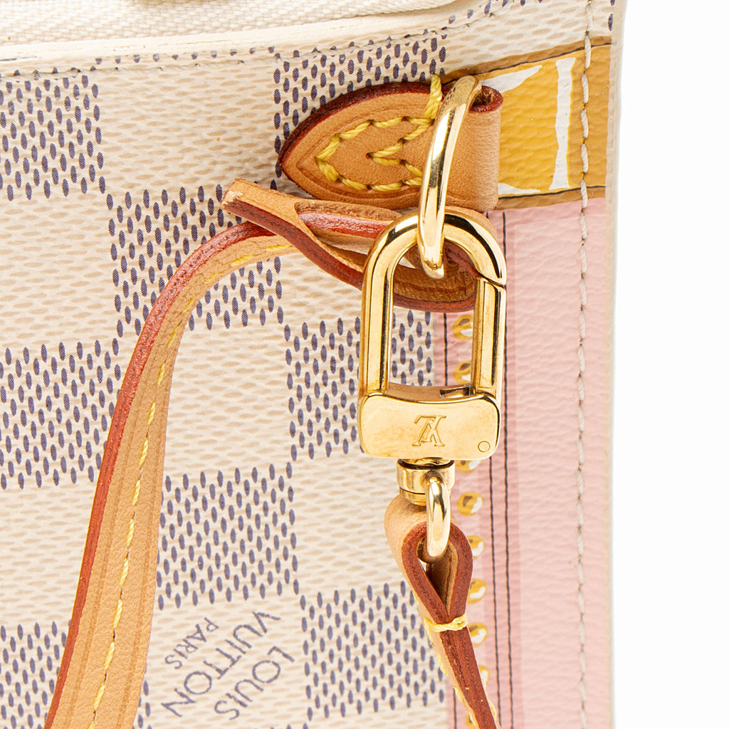 Louis Vuitton Limited Edition Damier Azur Summer Trunk Neverfull MM Pochette