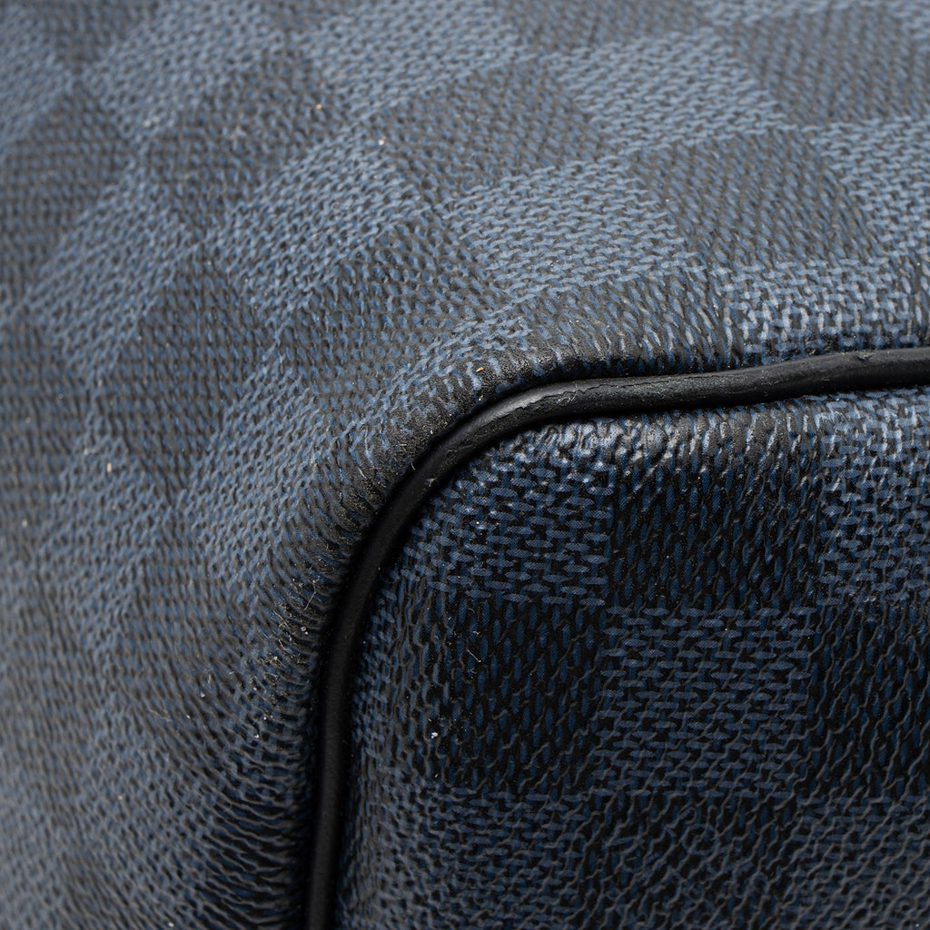 Louis Vuitton Limited Edition Damier Cobalt Jungle Keepall Bandouliere 55 Duffle