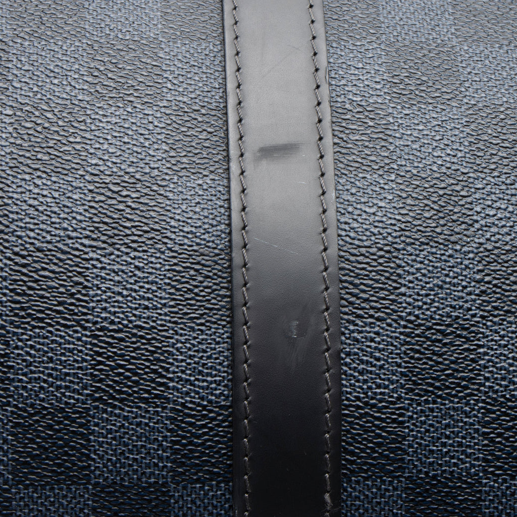 Louis Vuitton Limited Edition Damier Cobalt Jungle Keepall Bandouliere 55 Duffle
