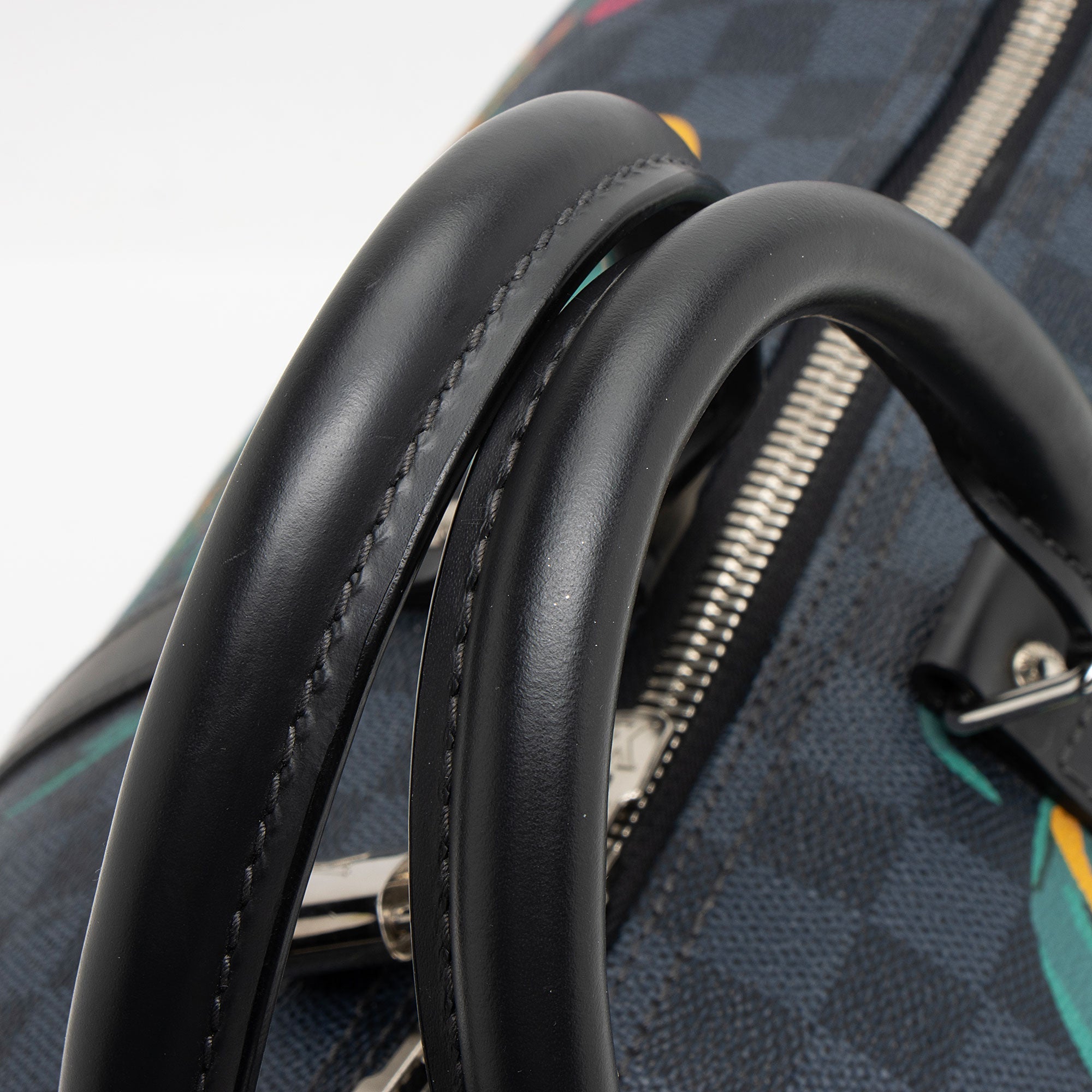 Louis Vuitton Limited Edition Damier Cobalt Jungle Keepall Bandouliere 55 Duffle