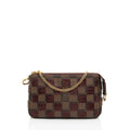Louis Vuitton Limited Edition Damier Ebene Paillettes Mini Accessoires Pochette (SHF-SH58wT)