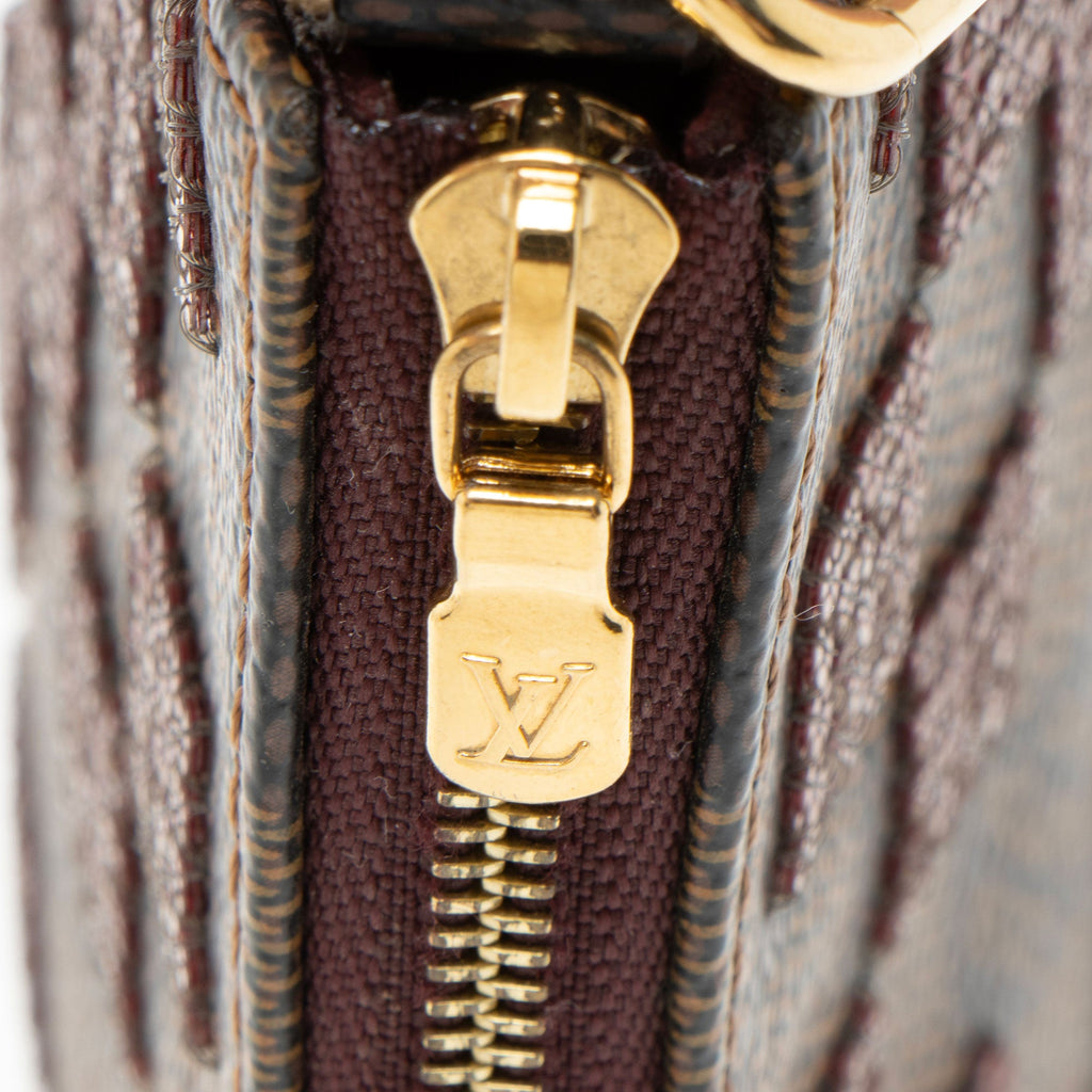 Louis Vuitton Limited Edition Damier Ebene Paillettes Mini Accessoires Pochette