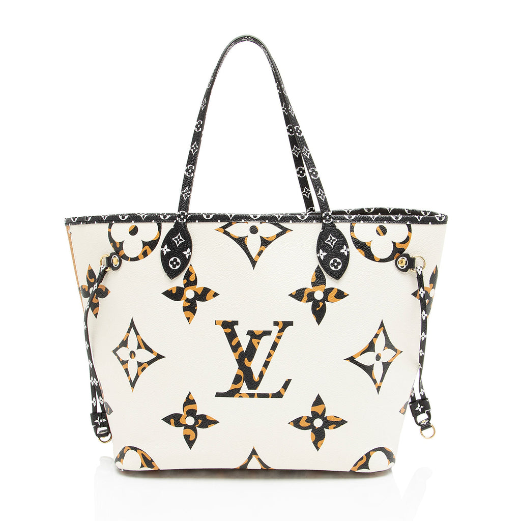 Louis Vuitton Limited Edition Giant Monogram Canvas Jungle Neverfull MM Tote