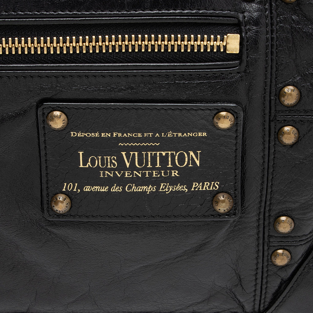 Louis Vuitton Limited Edition Lambskin Riveting Satchel (SHF-qoeOQg)