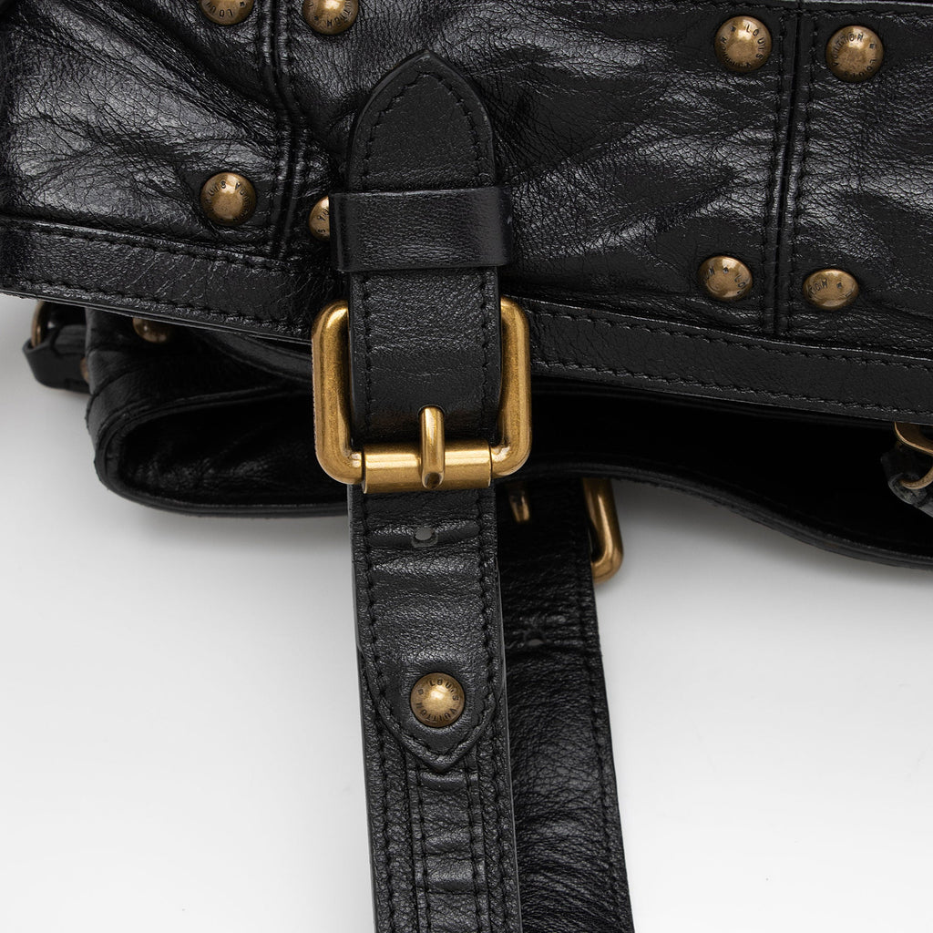 Louis Vuitton Limited Edition Lambskin Riveting Satchel (SHF-qoeOQg)