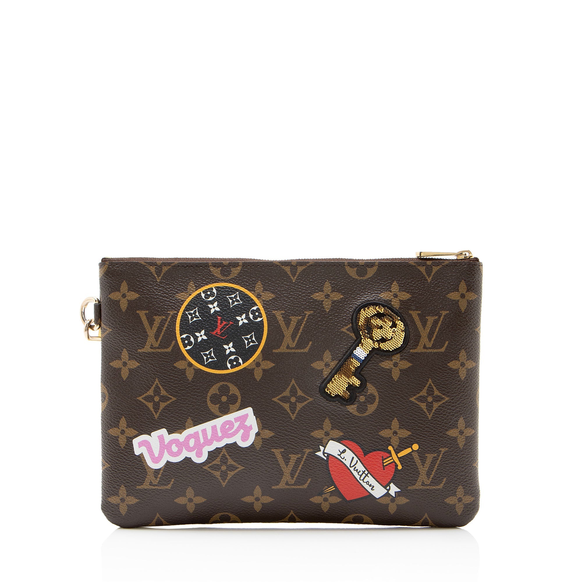Louis Vuitton Limited Edition Monogram Canvas Patches City Pouch